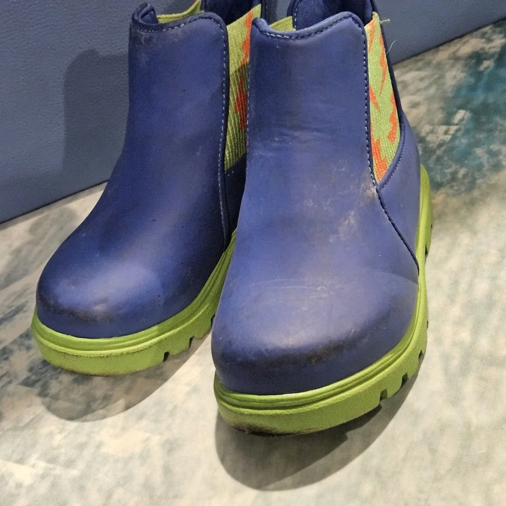 Native Kensington TrekLite Boots Blue Green Toddler Size C7 Rain‎ Boots